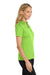 Port Authority L540 Womens Silk Touch Performance Moisture Wicking Short Sleeve Polo Shirt Lime Green Model Side
