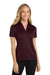 Port Authority L540 Womens Silk Touch Performance Moisture Wicking Short Sleeve Polo Shirt Maroon Model Front