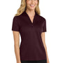 Port Authority Womens Silk Touch Performance Moisture Wicking Short Sleeve Polo Shirt - Maroon