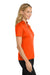 Port Authority L540 Womens Silk Touch Performance Moisture Wicking Short Sleeve Polo Shirt Neon Orange Model Side