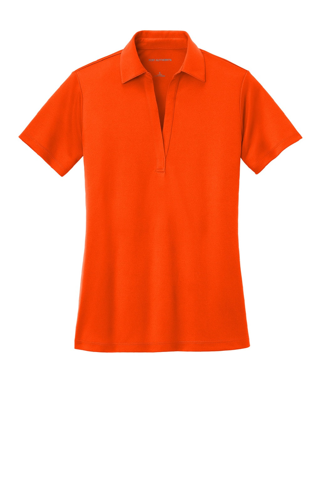 Port Authority L540 Womens Silk Touch Performance Moisture Wicking Short Sleeve Polo Shirt Neon Orange Flat Front