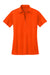 Port Authority L540 Womens Silk Touch Performance Moisture Wicking Short Sleeve Polo Shirt Neon Orange Flat Front