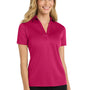 Port Authority Womens Silk Touch Performance Moisture Wicking Short Sleeve Polo Shirt - Raspberry Pink