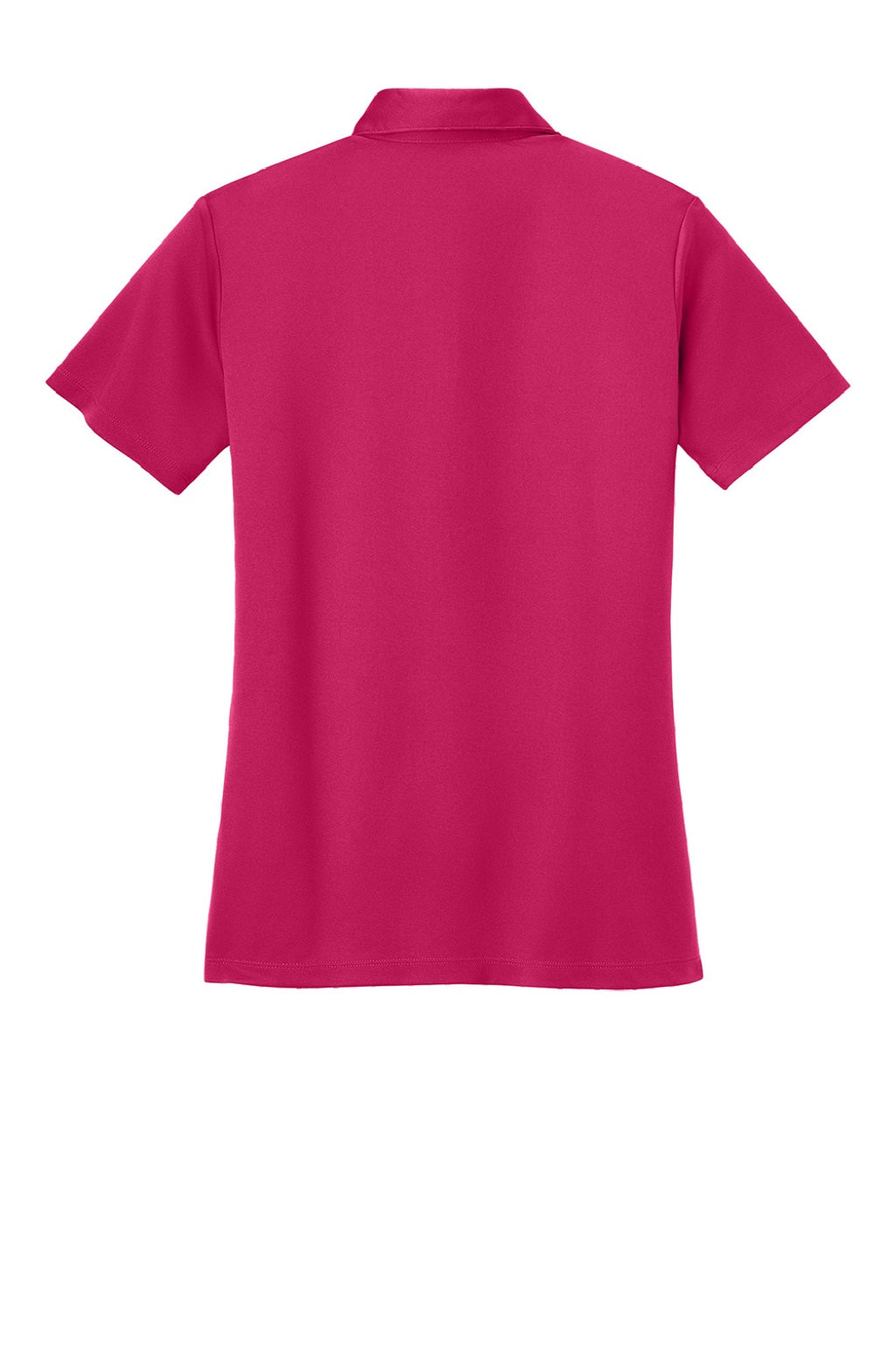 Port Authority L540 Womens Silk Touch Performance Moisture Wicking Short Sleeve Polo Shirt Raspberry Pink Flat Back