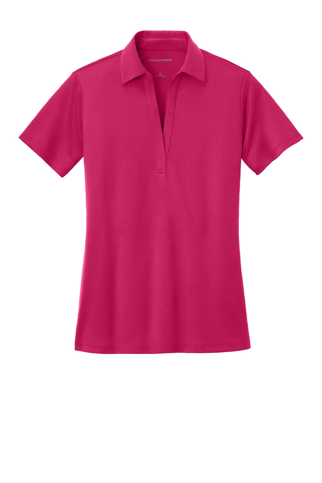 Port Authority L540 Womens Silk Touch Performance Moisture Wicking Short Sleeve Polo Shirt Raspberry Pink Flat Front