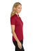 Port Authority L540 Womens Silk Touch Performance Moisture Wicking Short Sleeve Polo Shirt Red Model Side