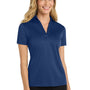 Port Authority Womens Silk Touch Performance Moisture Wicking Short Sleeve Polo Shirt - Royal Blue