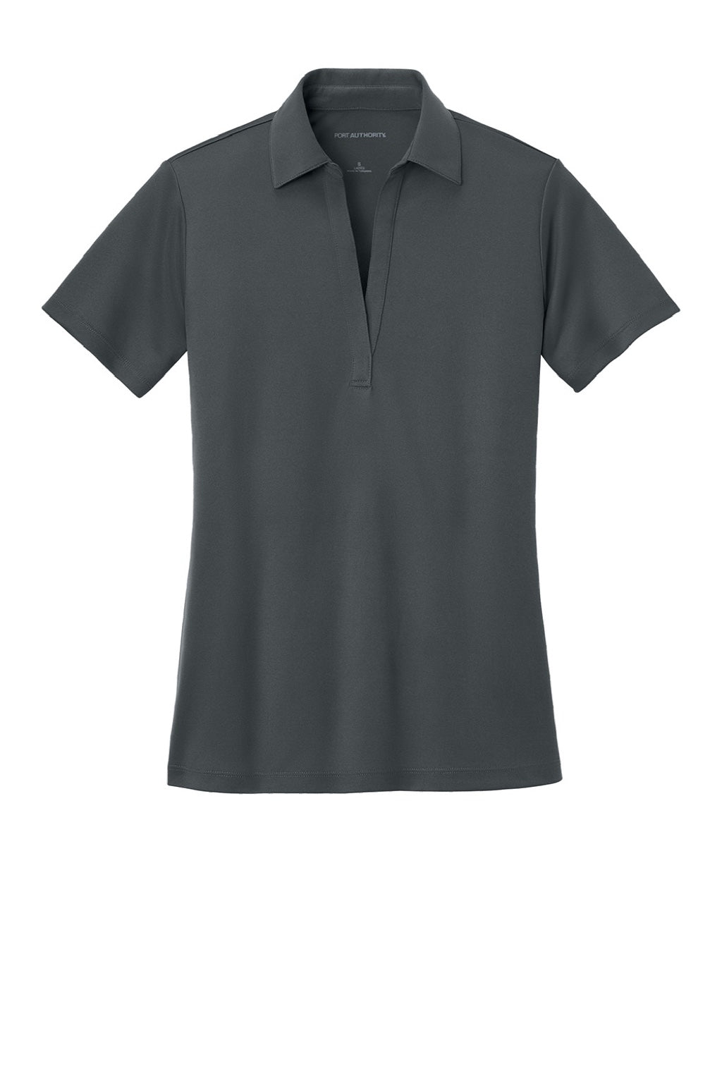 Port Authority L540 Womens Silk Touch Performance Moisture Wicking Short Sleeve Polo Shirt Steel Grey Flat Front