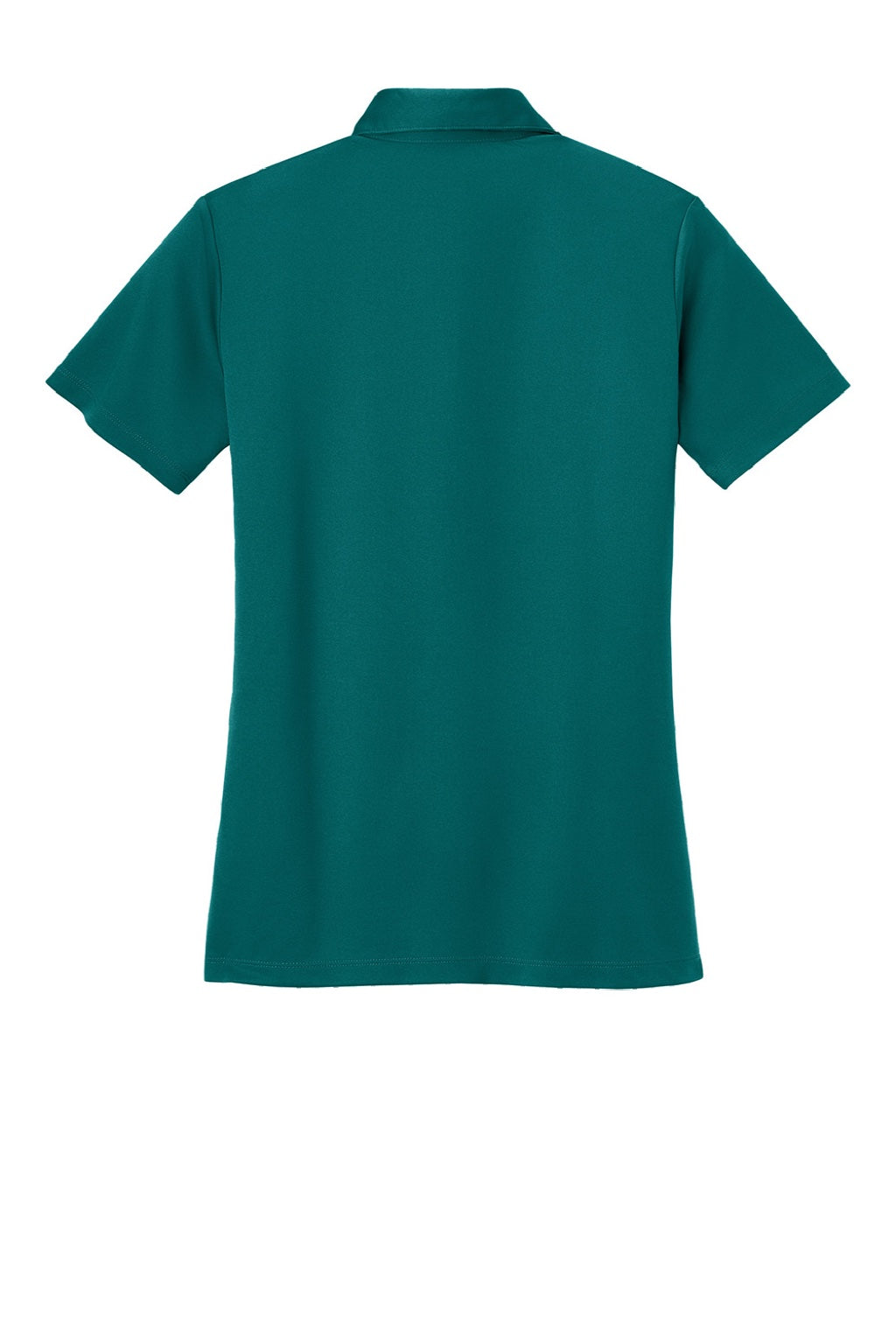Port Authority L540 Womens Silk Touch Performance Moisture Wicking Short Sleeve Polo Shirt Teal Green Flat Back