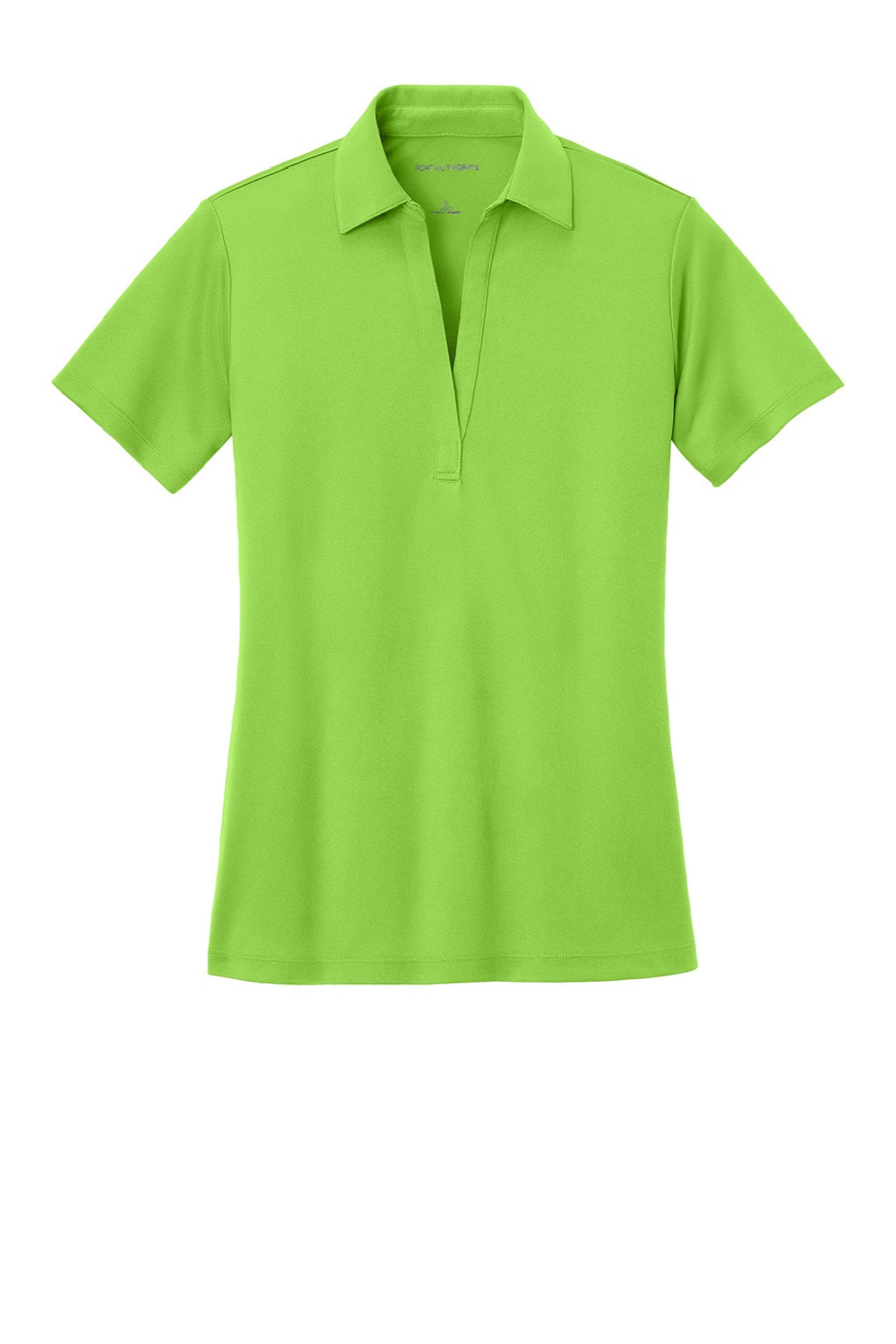 Port Authority L540 Womens Silk Touch Performance Moisture Wicking Short Sleeve Polo Shirt Lime Green Flat Front