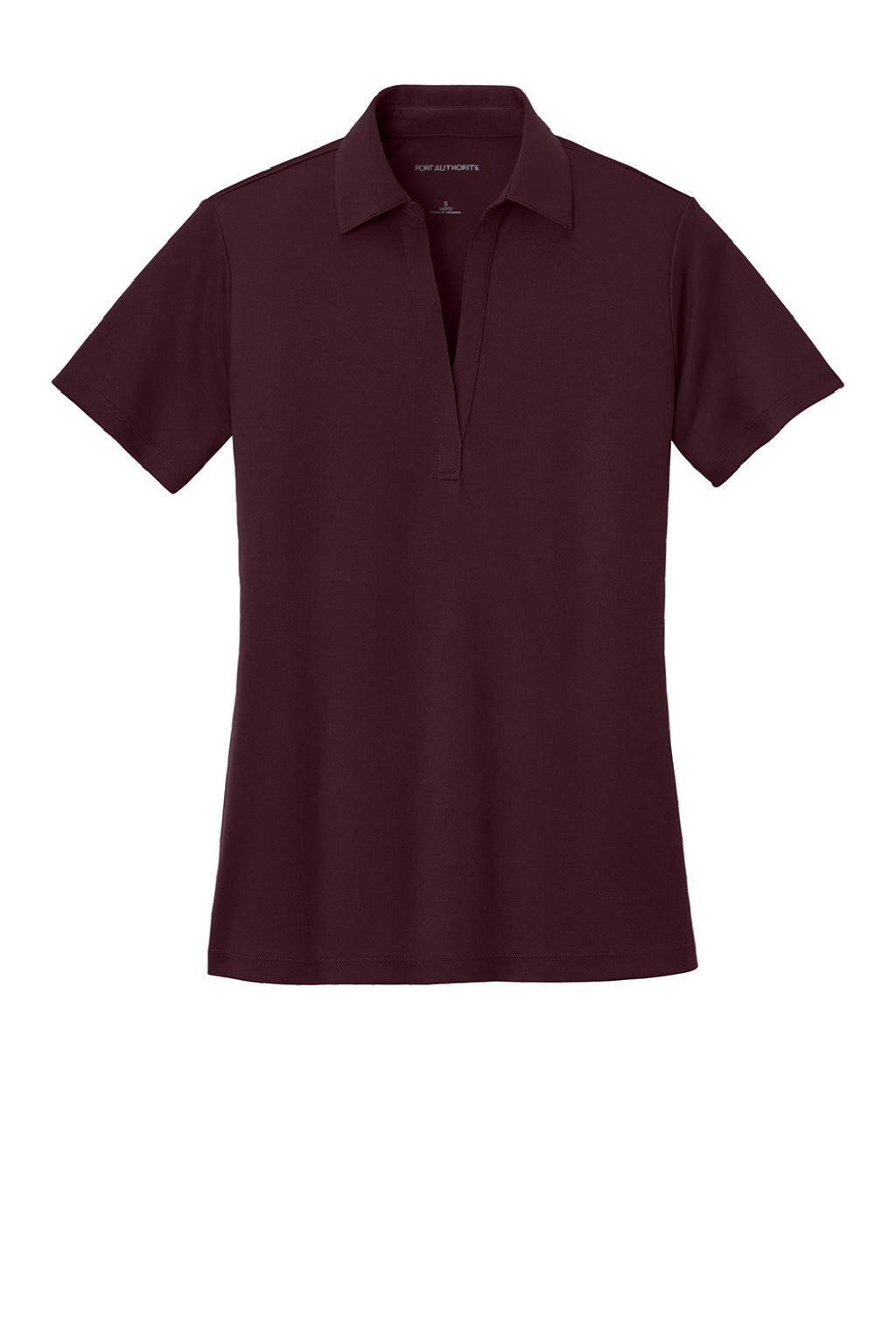 Port Authority L540 Womens Silk Touch Performance Moisture Wicking Short Sleeve Polo Shirt Maroon Flat Front