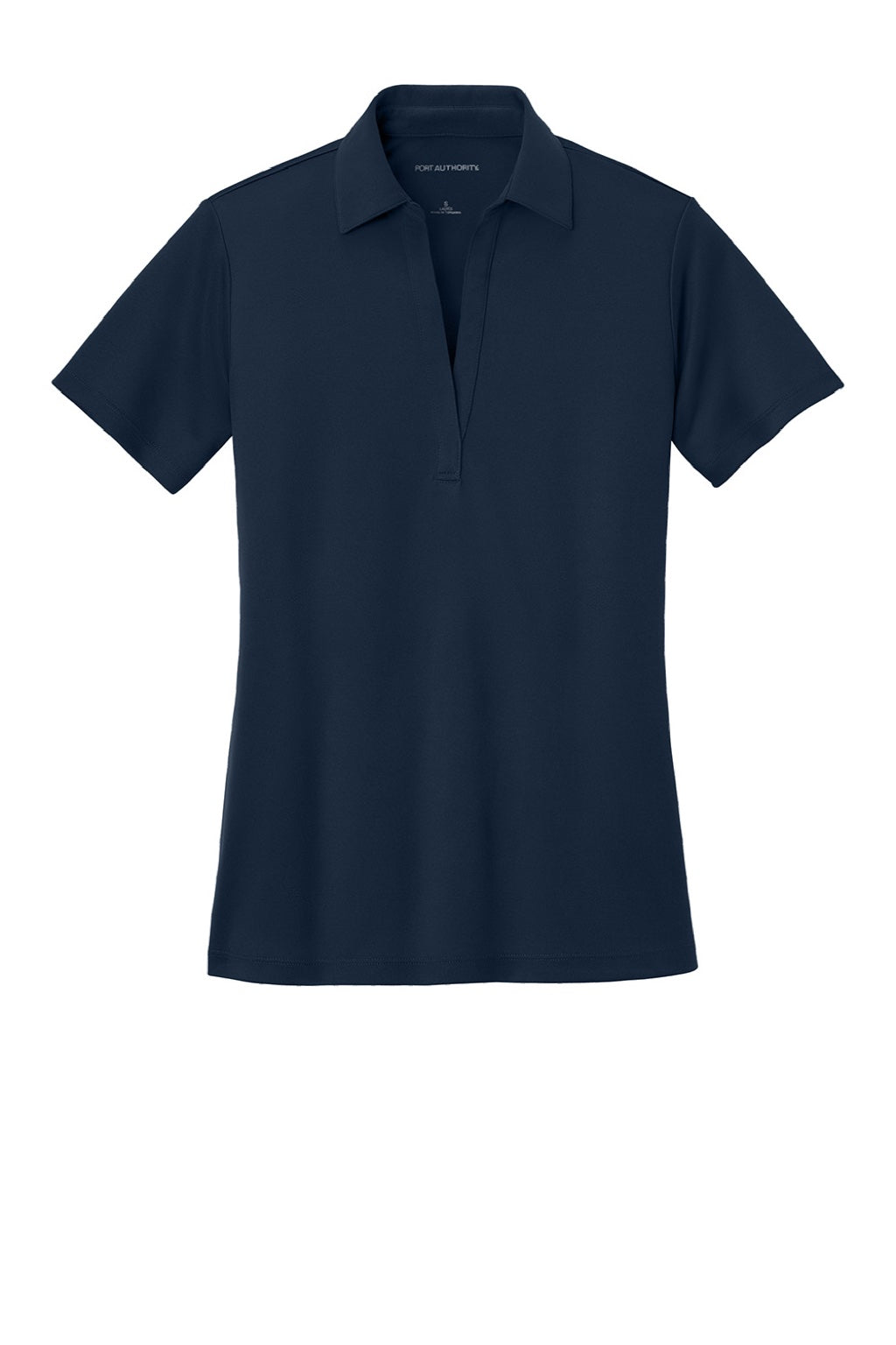 Port Authority L540 Womens Silk Touch Performance Moisture Wicking Short Sleeve Polo Shirt Navy Blue Flat Front