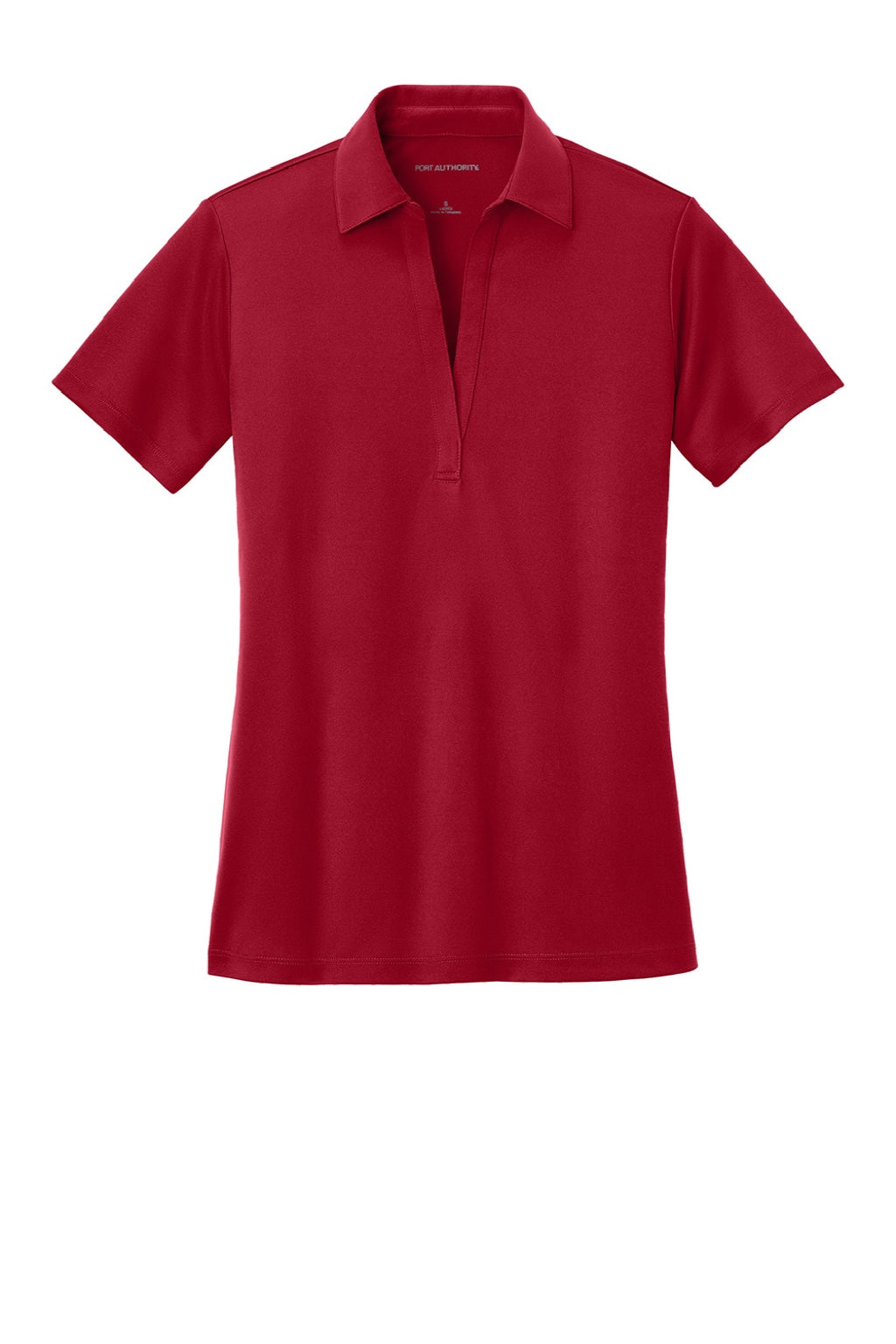 Port Authority L540 Womens Silk Touch Performance Moisture Wicking Short Sleeve Polo Shirt Red Flat Front