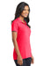 Port Authority L568 Womens Cotton Touch Performance Moisture Wicking Short Sleeve Polo Shirt Hot Coral Pink Model 3q