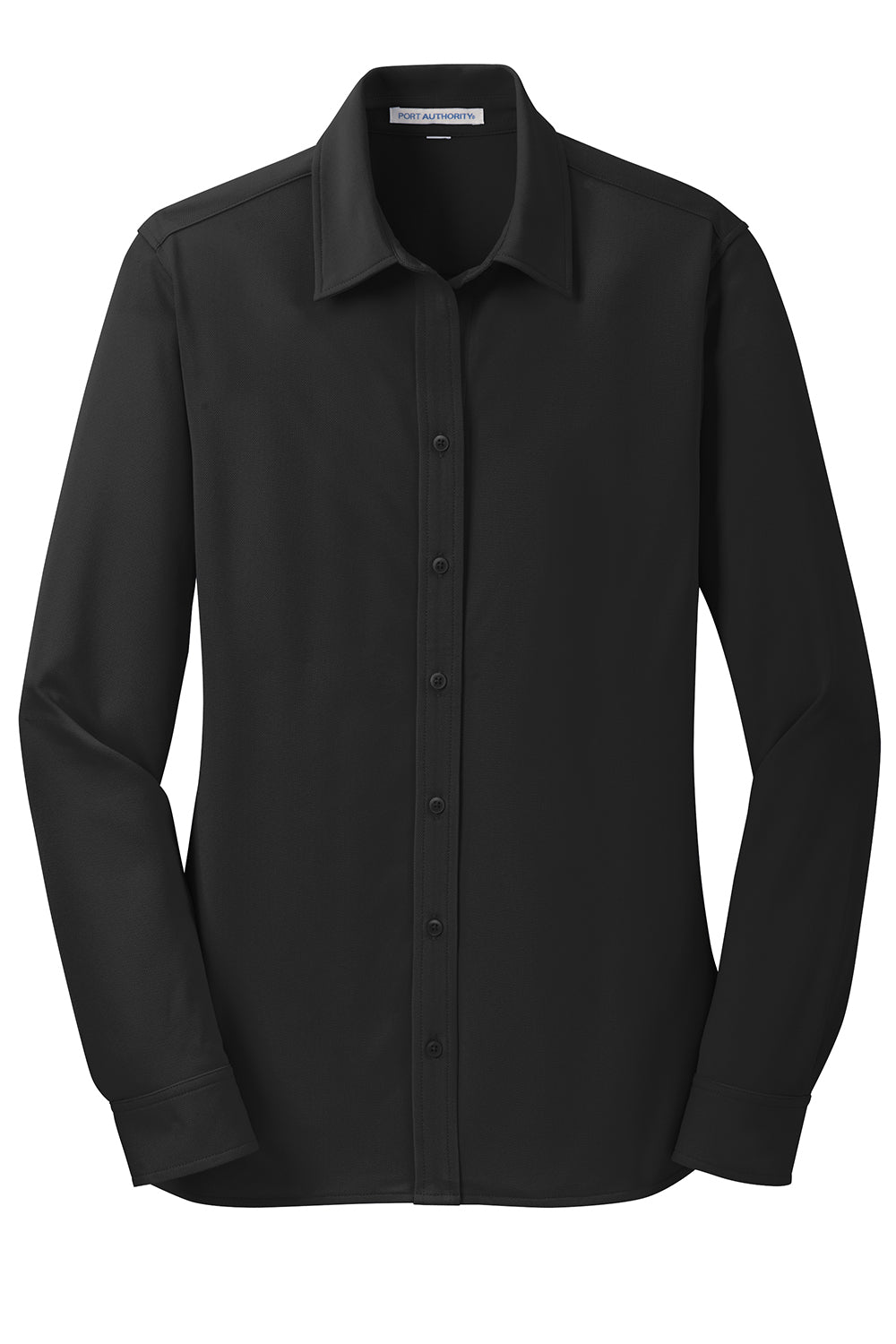 Port Authority L570 Ladies Dimension Knit Dress Shirt - Black, 3XL Port Authority L570 Ladies Dimension Knit Dress Shirt - Black, 3XL