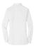 Port Authority L570 Womens Dimension Moisture Wicking Long Sleeve Button Down Shirt White Flat Back