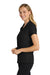 Port Authority L572 Womens Dry Zone Moisture Wicking Short Sleeve Polo Shirt Black Model Side