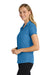 Port Authority L572 Womens Dry Zone Moisture Wicking Short Sleeve Polo Shirt Celadon Blue Model Side