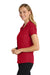Port Authority L572 Womens Dry Zone Moisture Wicking Short Sleeve Polo Shirt Engine Red Model Side