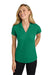 Port Authority L572 Womens Dry Zone Moisture Wicking Short Sleeve Polo Shirt Jewel Green Model Front