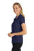 Port Authority L572 Womens Dry Zone Moisture Wicking Short Sleeve Polo Shirt True Navy Blue Model Side