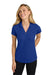 Port Authority L572 Womens Dry Zone Moisture Wicking Short Sleeve Polo Shirt True Royal Blue Model Front