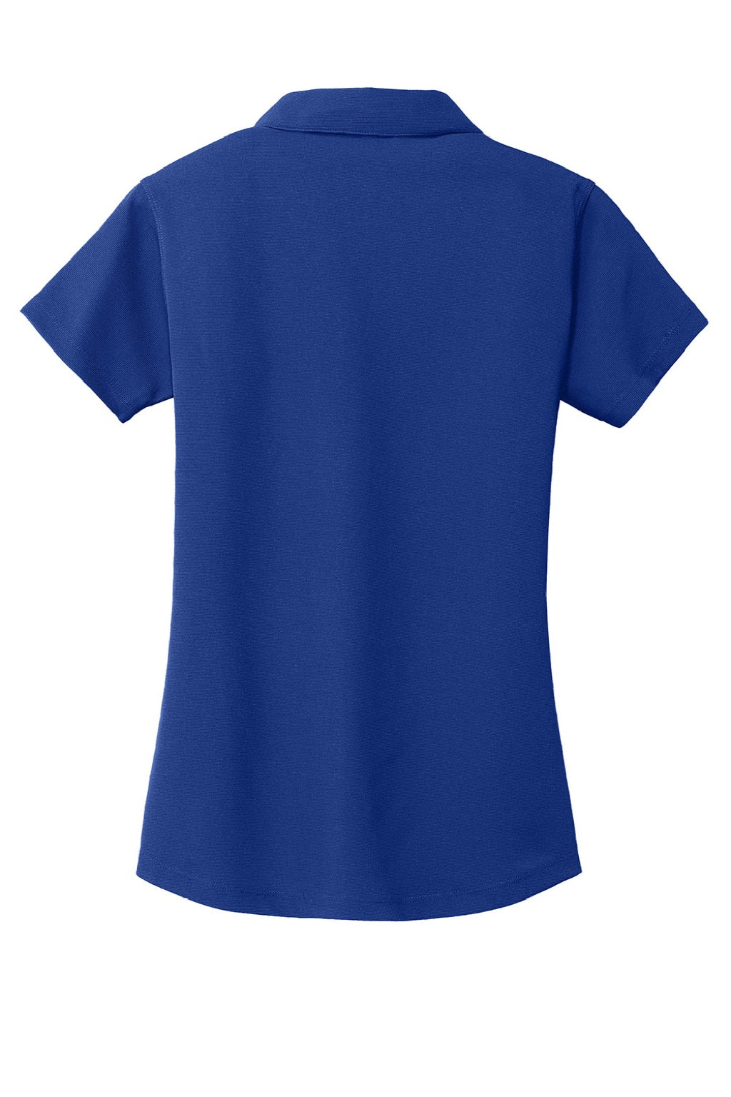 Port Authority L572 Womens Dry Zone Moisture Wicking Short Sleeve Polo Shirt True Royal Blue Flat Back