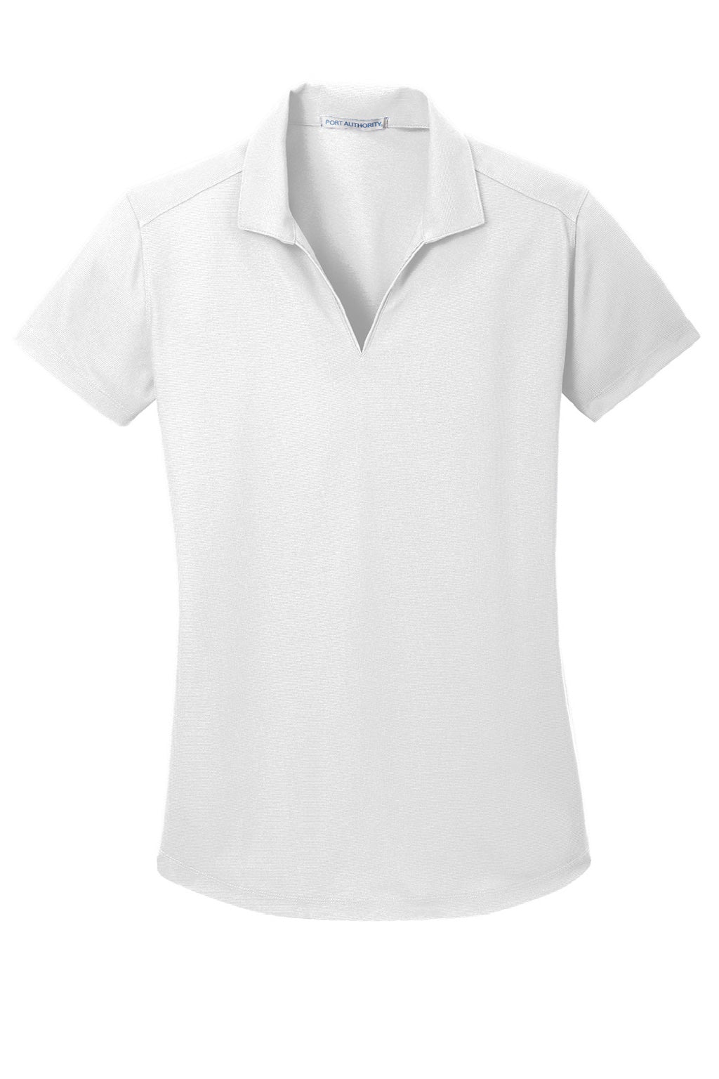 Port Authority L572 Womens Dry Zone Moisture Wicking Short Sleeve Polo Shirt White Flat Front
