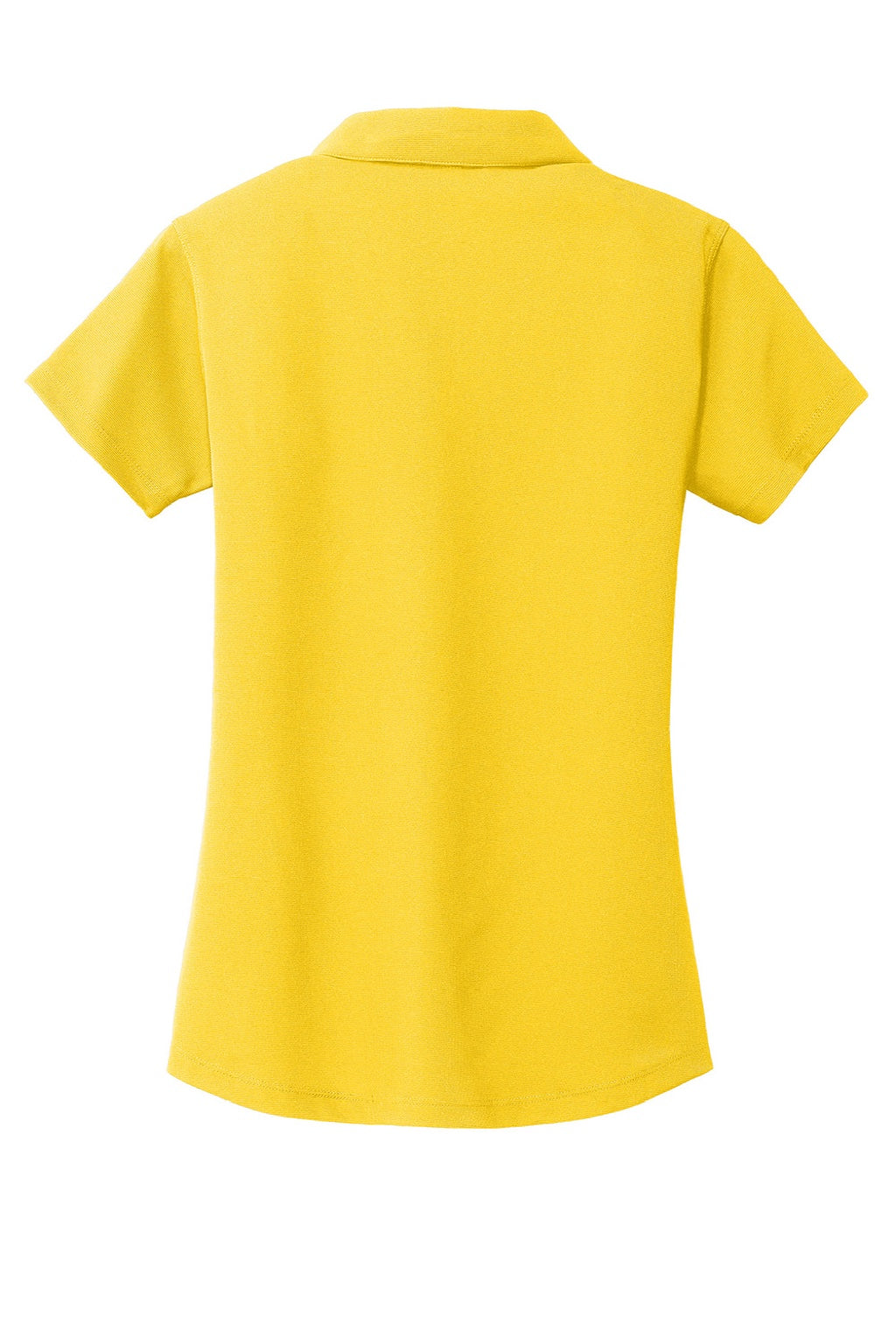 Port Authority L572 Womens Dry Zone Moisture Wicking Short Sleeve Polo Shirt Yellow Flat Back