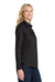 Port Authority L608 Womens Easy Care Wrinkle Resistant Long Sleeve Button Down Shirt Black/Light Sone Model Side