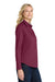 Port Authority L608 Womens Easy Care Wrinkle Resistant Long Sleeve Button Down Shirt Burgundy/Light Stone Model Side