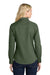 Port Authority L608 Womens Easy Care Wrinkle Resistant Long Sleeve Button Down Shirt Clover Green Model Back
