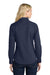 Port Authority L608 Womens Easy Care Wrinkle Resistant Long Sleeve Button Down Shirt Navy Blue/Light Stone Model Back