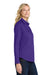 Port Authority L608 Womens Easy Care Wrinkle Resistant Long Sleeve Button Down Shirt Purple/Light Stone Model Side
