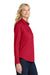 Port Authority L608 Womens Easy Care Wrinkle Resistant Long Sleeve Button Down Shirt Red/Light Stone Model Side