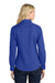 Port Authority L608 Womens Easy Care Wrinkle Resistant Long Sleeve Button Down Shirt Royal Blue/Classic Navy Blue Model Back