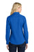 Port Authority L608 Womens Easy Care Wrinkle Resistant Long Sleeve Button Down Shirt Strong Blue Model Back