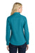 Port Authority L608 Womens Easy Care Wrinkle Resistant Long Sleeve Button Down Shirt Teal Green Model Back