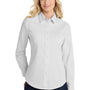 Port Authority Womens Easy Care Wrinkle Resistant Long Sleeve Button Down Shirt - White/Light Stone