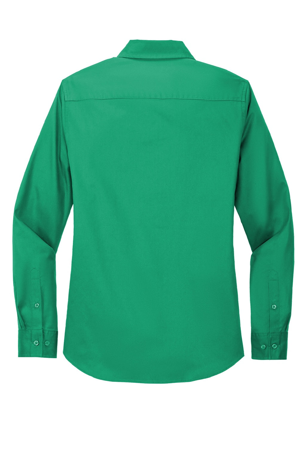 Port Authority L608 Womens Easy Care Wrinkle Resistant Long Sleeve Button Down Shirt Court Green Flat Back