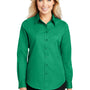 Port Authority Womens Easy Care Wrinkle Resistant Long Sleeve Button Down Shirt - Court Green