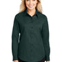 Port Authority Womens Easy Care Wrinkle Resistant Long Sleeve Button Down Shirt - Dark Green