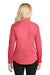 Port Authority L608 Womens Easy Care Wrinkle Resistant Long Sleeve Button Down Shirt Hibiscus Pink Back