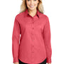 Port Authority Womens Easy Care Wrinkle Resistant Long Sleeve Button Down Shirt - Hibiscus Pink