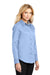 Port Authority L608 Womens Easy Care Wrinkle Resistant Long Sleeve Button Down Shirt Light Blue 3Q