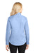 Port Authority L608 Womens Easy Care Wrinkle Resistant Long Sleeve Button Down Shirt Light Blue Back