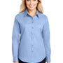 Port Authority Womens Easy Care Wrinkle Resistant Long Sleeve Button Down Shirt - Light Blue