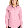 Port Authority Womens Easy Care Wrinkle Resistant Long Sleeve Button Down Shirt - Light Pink