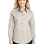 Port Authority Womens Easy Care Wrinkle Resistant Long Sleeve Button Down Shirt - Light Stone