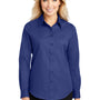 Port Authority Womens Easy Care Wrinkle Resistant Long Sleeve Button Down Shirt - Mediterranean Blue